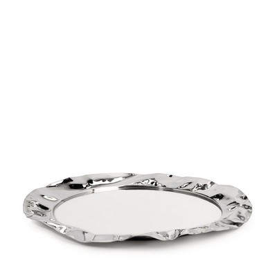 ALESSI Alessi-Foix Round tray in polished 18/10 stainless steel